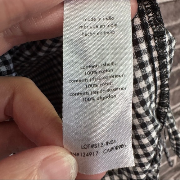 Onia Kaylee black white Gingham Shirt Dress swimsuit Cover-up - Picture 8 of 11